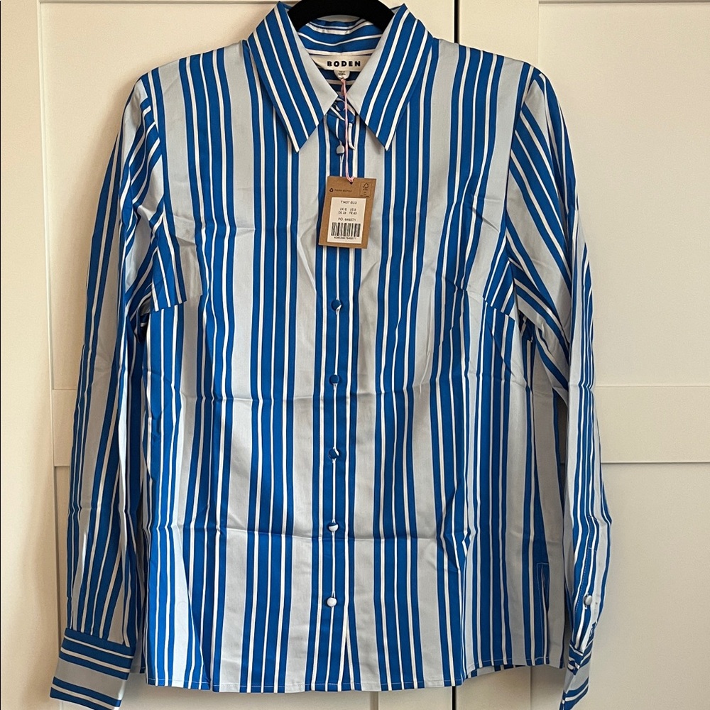 Boden Blue Striped Shirt brand new!